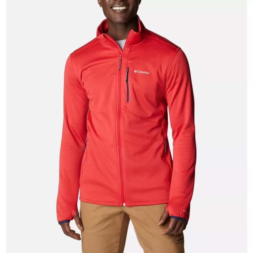 Mountain Red Heather Columbia Sale Men's Park View Full Zip Fleece Jacket