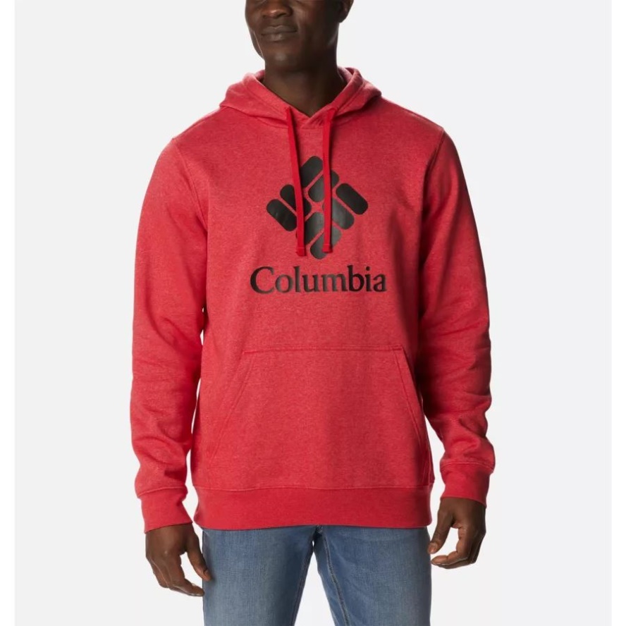 Mountain Red Hthr/CSC Stacked Logo Columbia Sale Men's Columbia Sale Trek Hoodie