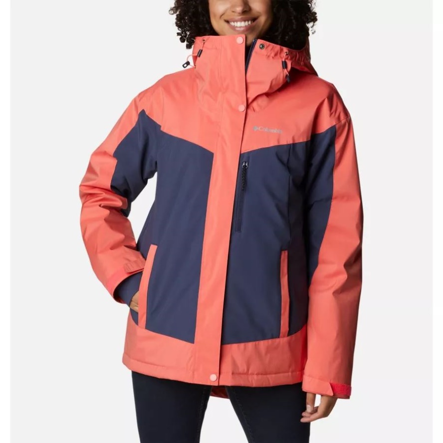 Neon Sunrise Sheen/Nocturnal Columbia Sale Women's Point Park Waterproof Insulated Walking Jacket