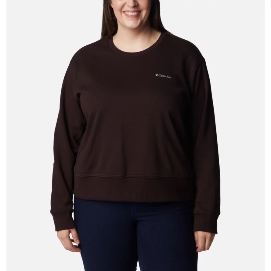 New Cinder Columbia Sale Women's Columbia Sale Lodge Crew IV Sweatshirt Plus Size