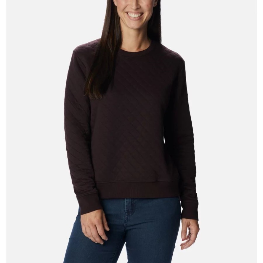 New Cinder Columbia Sale Women's Columbia Sale Lodge Quilted Crew Sweatshirt