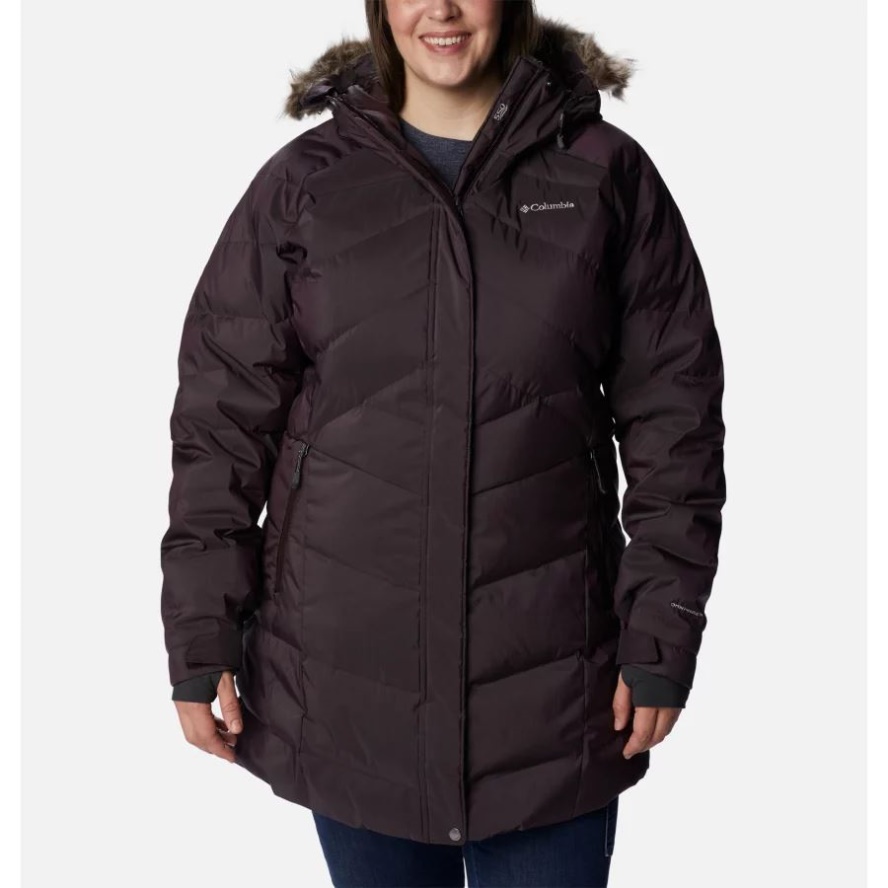 New Cinder Sheen Women's Lay D Down II Mid Jacket Plus Size Columbia Sale