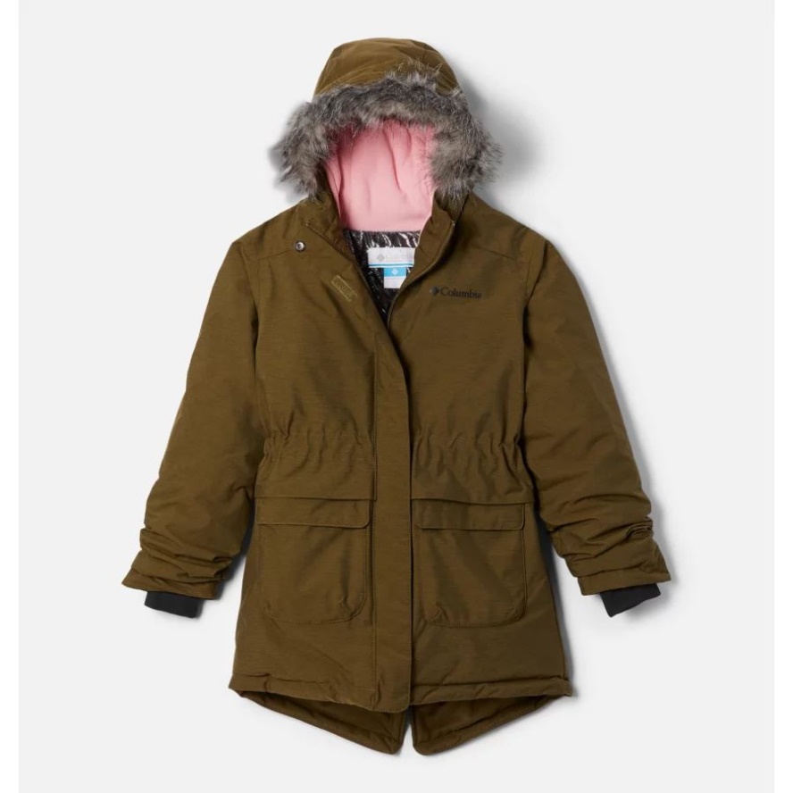 New Olive Heather Girls Nordic Strider Winter Parka Columbia Sale