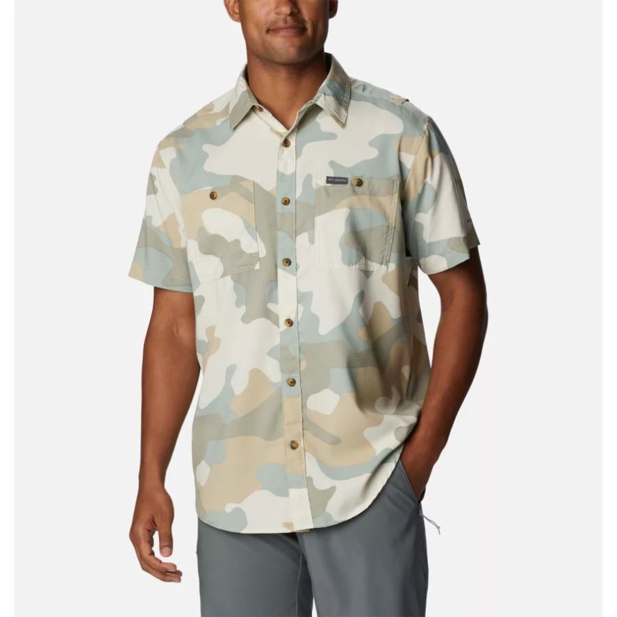 Niagara Mod Camo Columbia Sale Men's Utilizer Printed Woven Short Sleeve Shirt