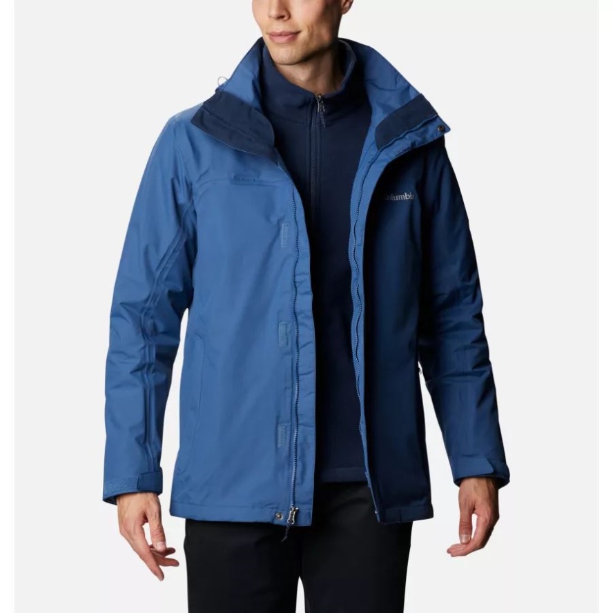 Night Tide/Collegiate Navy Columbia Sale Men's Mission Air 3-in-1 Interchange Jacket Extended Size