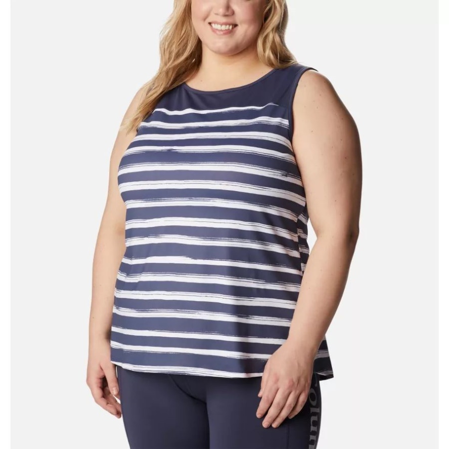 Nocturnal Brush Stripe Columbia Sale Women's Chill River Tank Plus Size