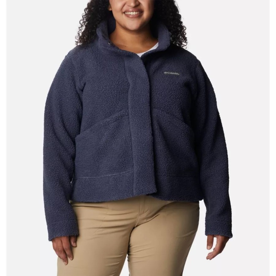 Nocturnal Columbia Sale Women's Panorama Snap Fleece Jacket Plus Size