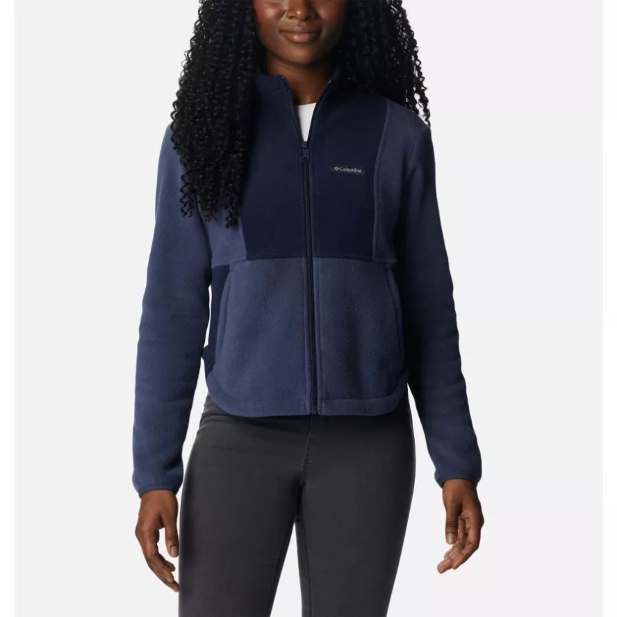 Nocturnal/Dark Nocturnal Women's Benton Springs Colorblock Fleece jacket Columbia Sale