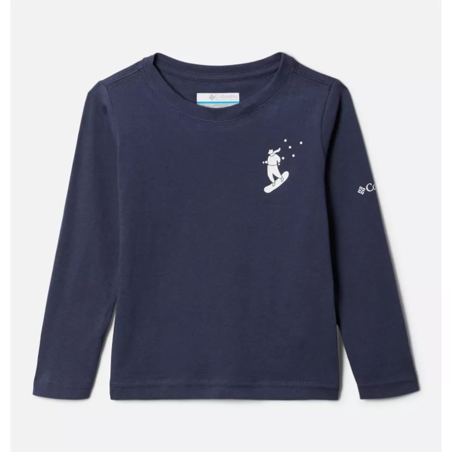 Nocturnal/Gem Skier Girls' Toddler Hazeldel Hill LS Graphic Tee Columbia Sale