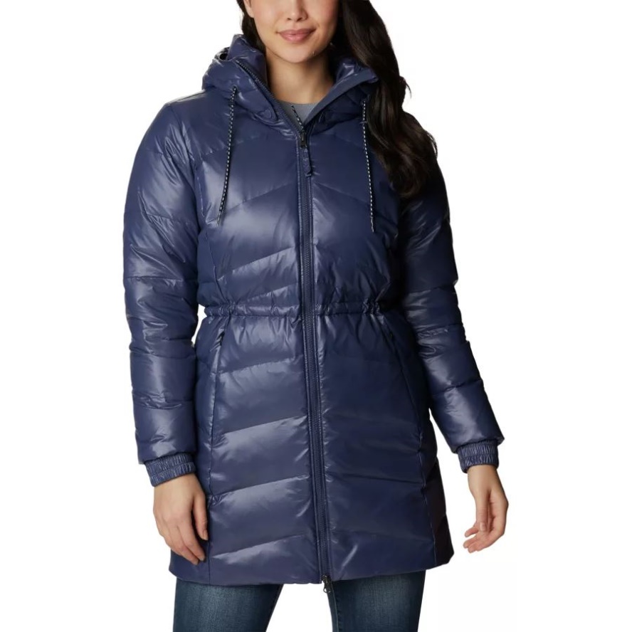 Nocturnal Gunmetal Columbia Sale Women's Icy Heights II Hooded Down Mid Jacket