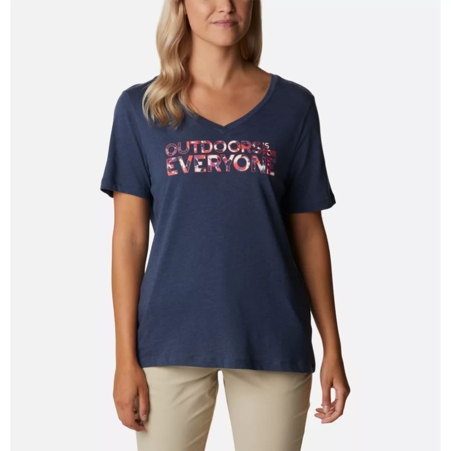 Nocturnal Heather/Be Outdoors Columbia Sale Women's Bluebird Day Casual Graphic T-Shirt
