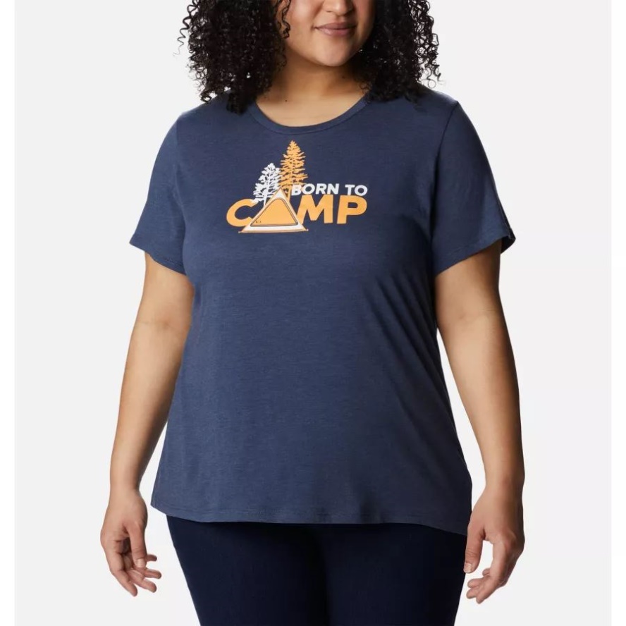 Nocturnal Heather/Born To Camp Women's Daisy Days Graphic T-Shirt Plus Size Columbia Sale