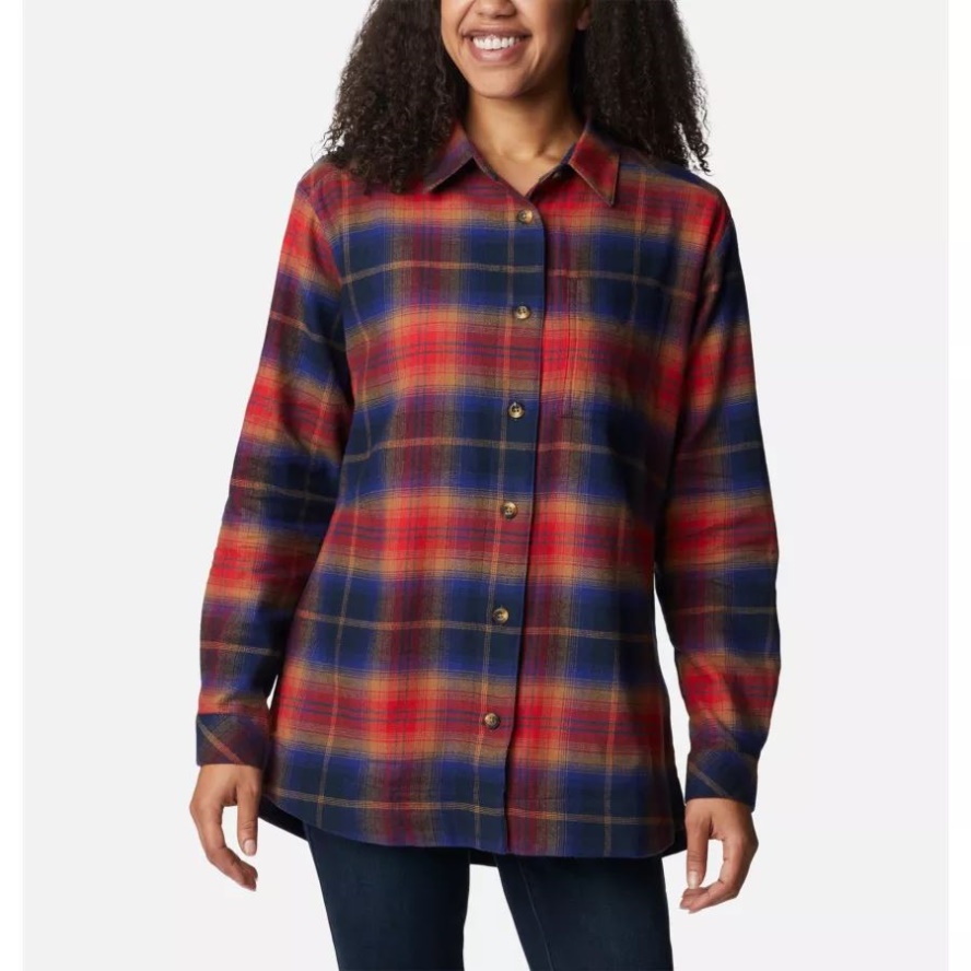 Nocturnal Multi Tartan Columbia Sale Women's Holly Hideaway Flannel Shirt