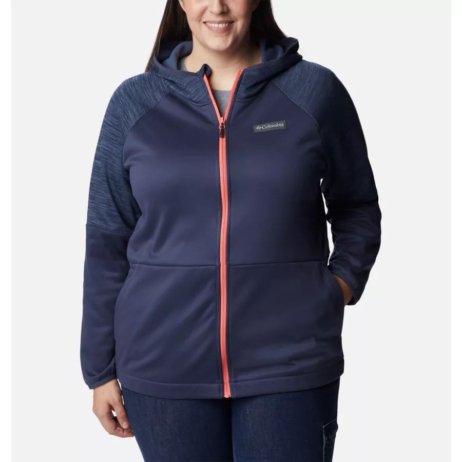 Nocturnal/Nocturnal Heather Women's Windgates Full Zip Fleece Jacket Plus Size Columbia Sale
