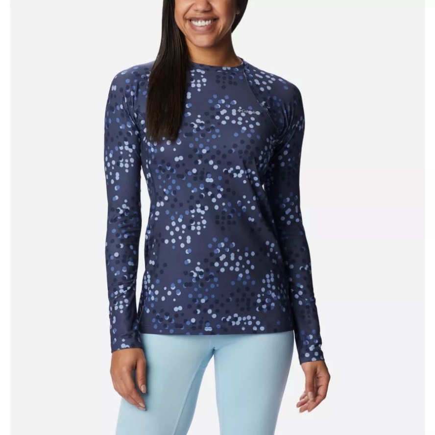 Nocturnal Polka Dot Print Columbia Sale Women's Midweight Baselayer Crew