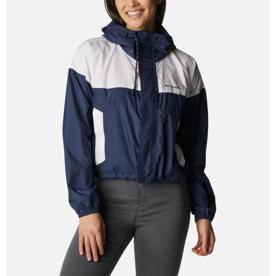 Nocturnal/White Women's Flash Challenger Cropped Windbreaker Jacket Columbia Sale