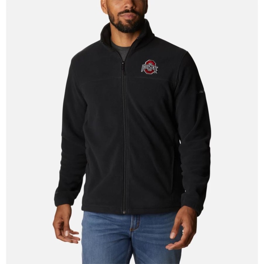 OS - Black Columbia Sale Men's Collegiate Flanker III Fleece Jacket
