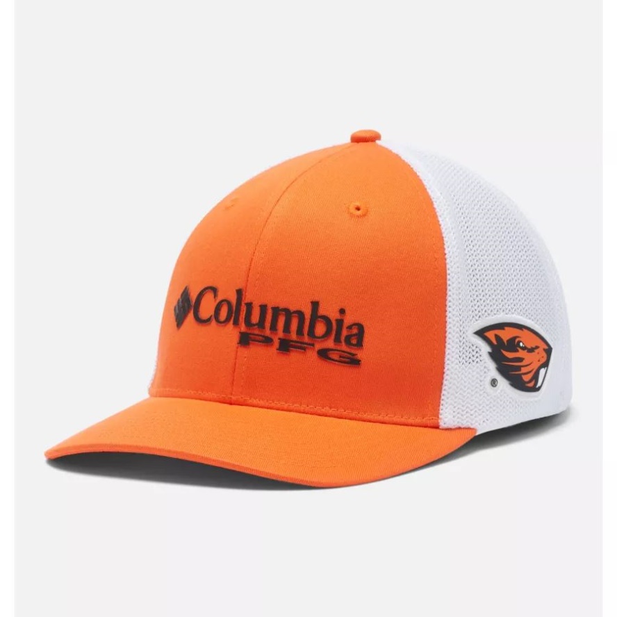 OSU - Tangy Orange PFG Mesh Snap Back Ball Cap Oregon State Columbia Sale