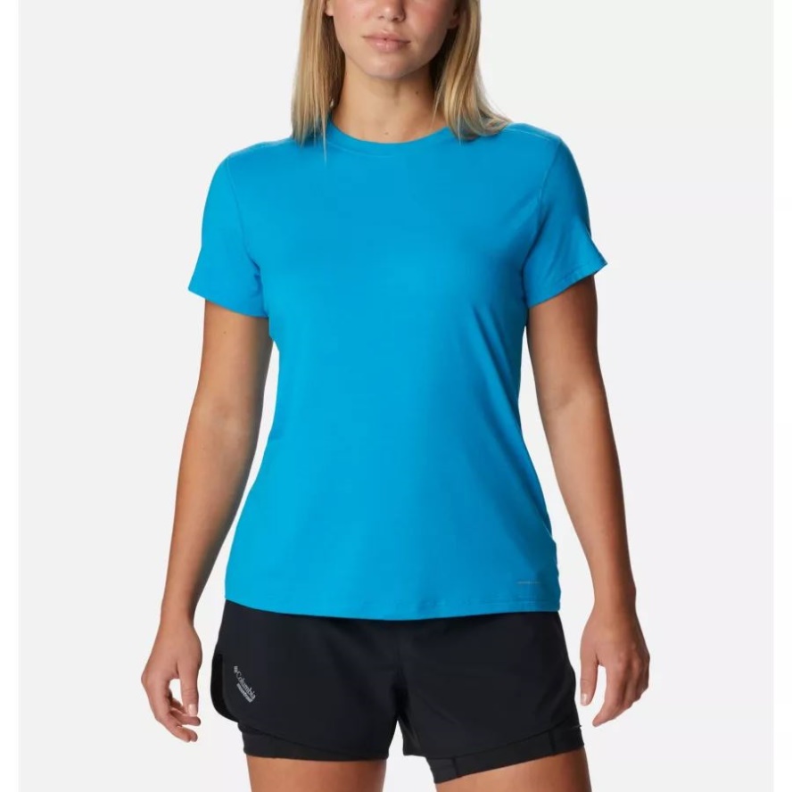 Ocean Blue Women's Endless Trail Running Tech T-Shirt Columbia Sale