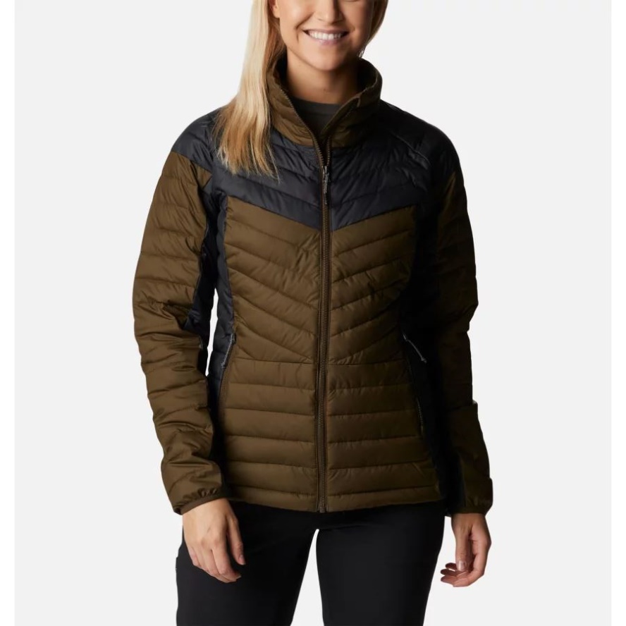 Olive Green/Black Columbia Sale Women's Powder Lite II Synthetic Down Jacket