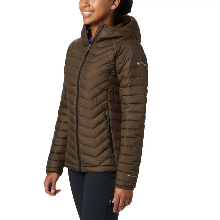 Olive Green Columbia Sale Women's Powder Lite Insulated Hooded Jacket