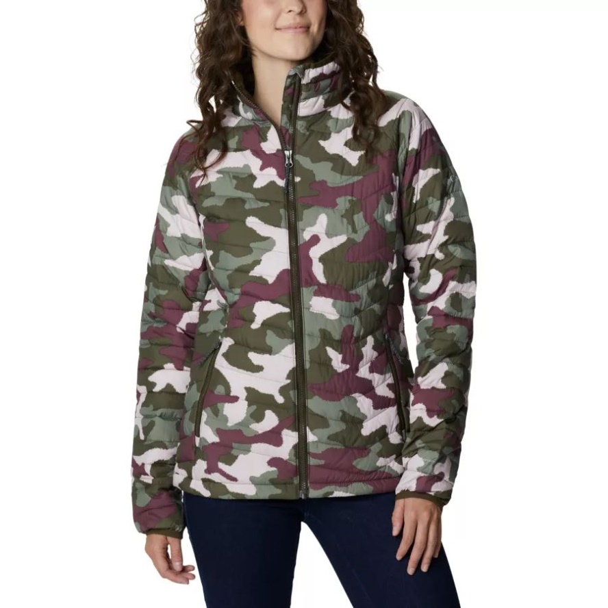 Olive Green Traditional Camo Women's Powder Lite Jacket Columbia Sale