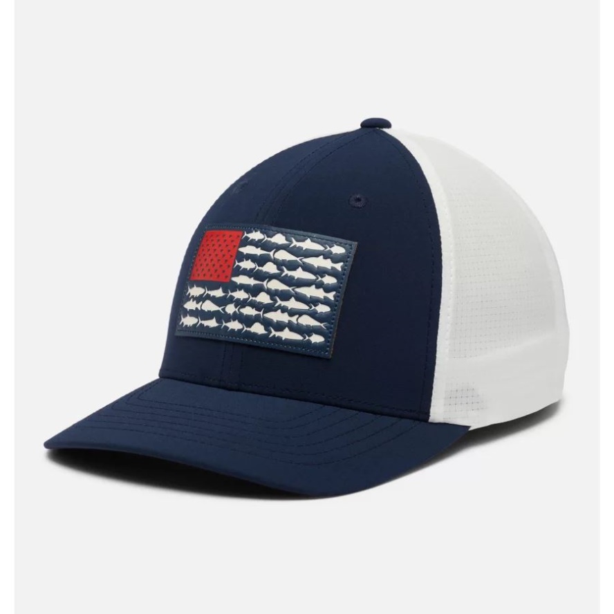 PFG Fish Flag Signature 110 High Crown Columbia Sale Collegiate Navy/Red Spark