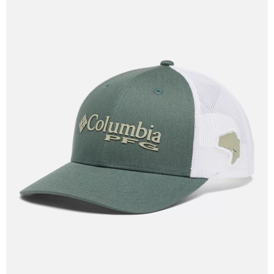 PFG Logo Mesh Snapback Low Crown Columbia Sale Metal/Safari