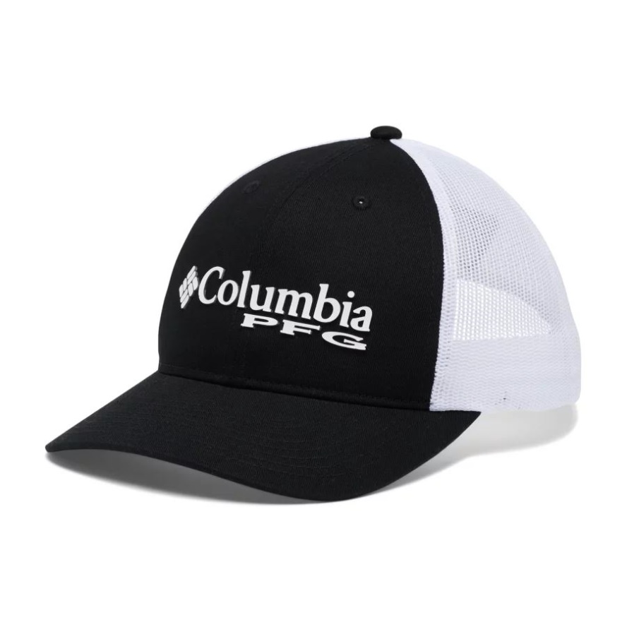 PFG Trucker Snap Back Columbia Sale Black/White/Stacked Logo