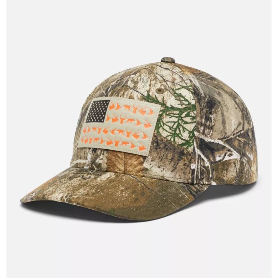 PHG Game Flag 110 Snap Back Cap Mid Crown Columbia Sale Realtree Edge