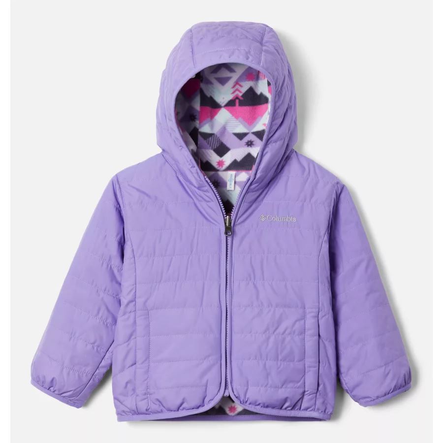 Paisley Purple/White Checkpoint Columbia Sale Toddler Double Trouble Reversible Jacket
