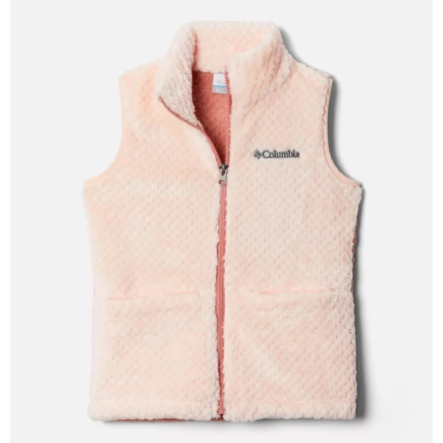 Peach Blossom/Dark Coral Columbia Sale Girls' Fire Side Sherpa Vest