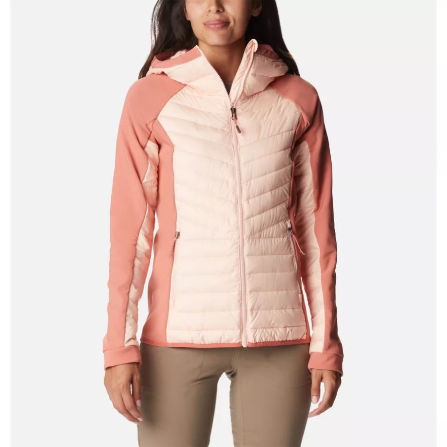 Peach Blossom/Dark Coral Columbia Sale Women's Powder Lite Hybrid Hooded Jacket