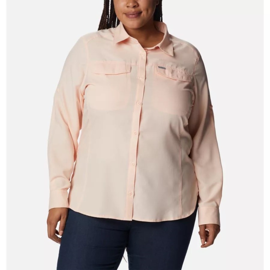 Peach Blossom Women's Silver Ridge Lite Long Sleeve Shirt Plus Size Columbia Sale