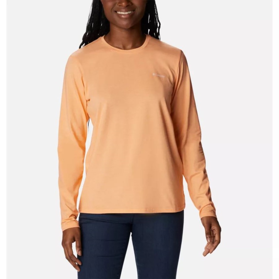 Peach Heather Columbia Sale Women's Sun Trek Long Sleeve T-Shirt