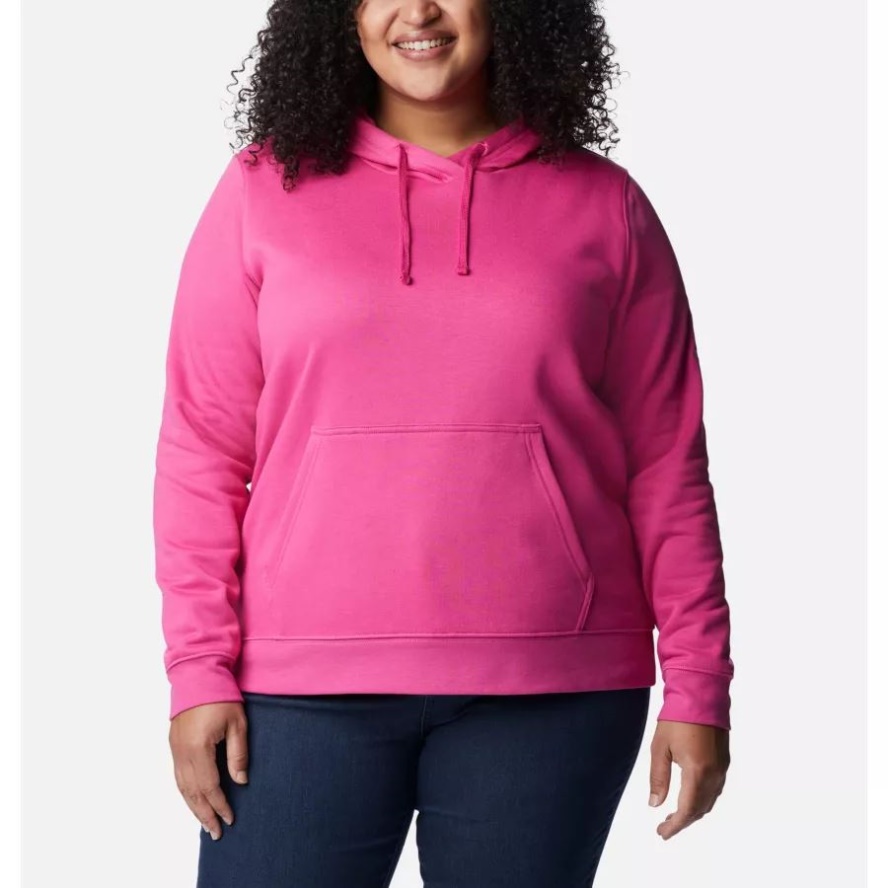 Pink Ice TTIP Logo Women's Tested Tough In Pink Hoodie Plus Size Columbia Sale