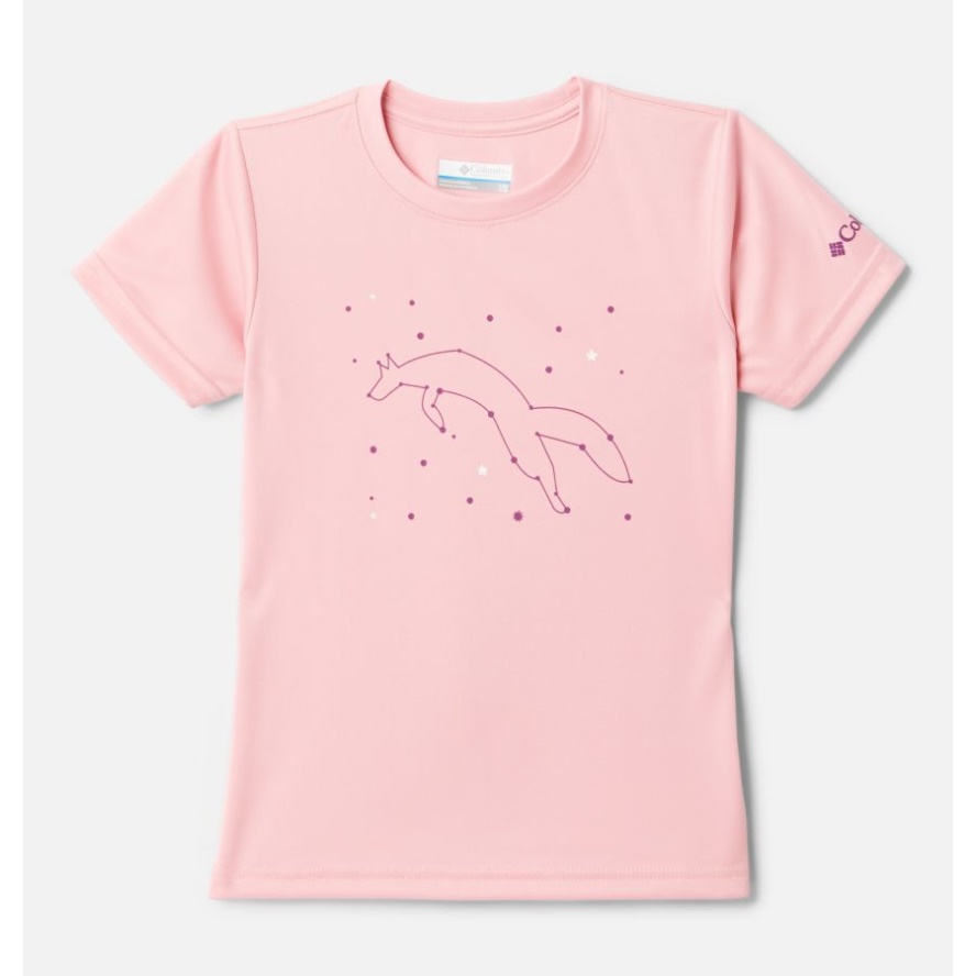 Pink Orchid Starcrossed Foxy Girls' Fourmile Creek Graphic T-Shirt Columbia Sale