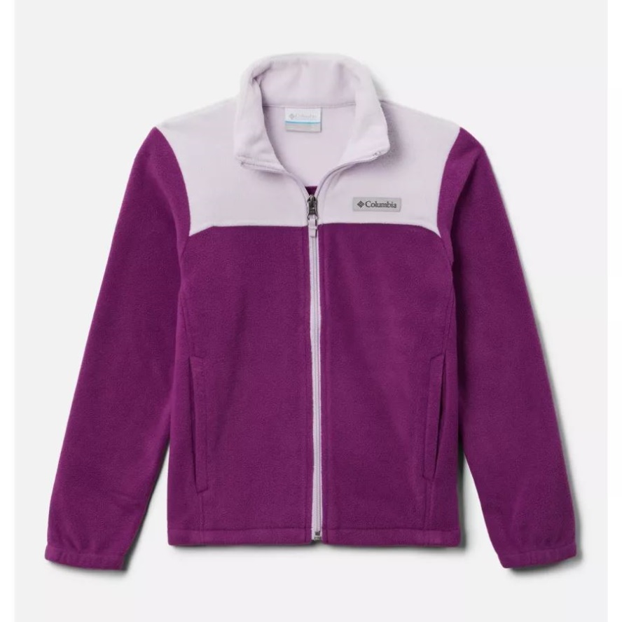 Plum/Pale Lilac Girls' Castle Dale Full Zip Fleece Columbia Sale