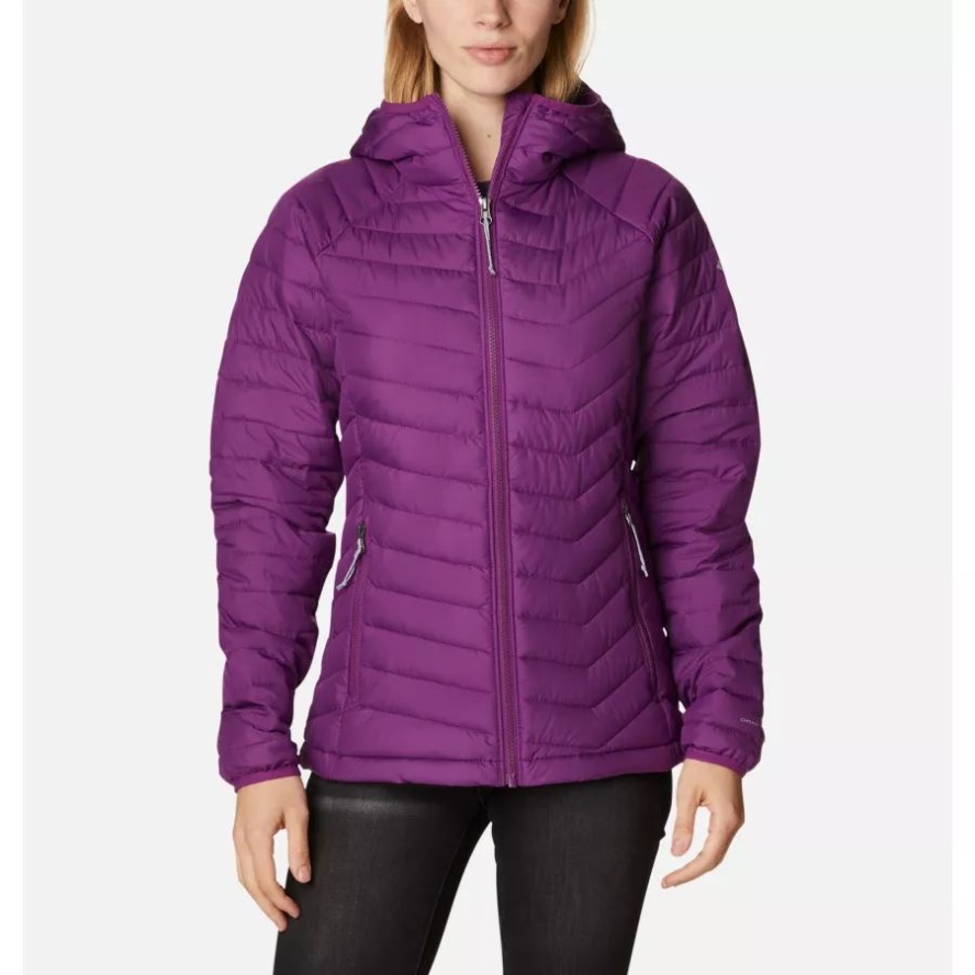Plum Women's Powder Lite Hooded Jacket Columbia Sale