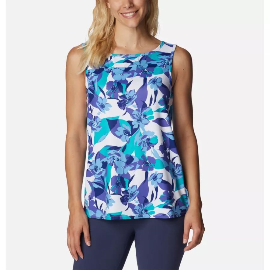 Purple Lotus/Pop Flora Women's Chill River Tank Columbia Sale