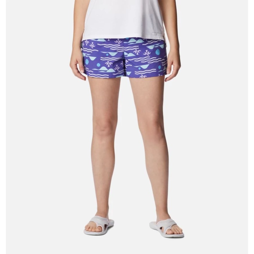 Purple Lotus/Seaside Multi Women's Sandy River II Printed Shorts Columbia Sale