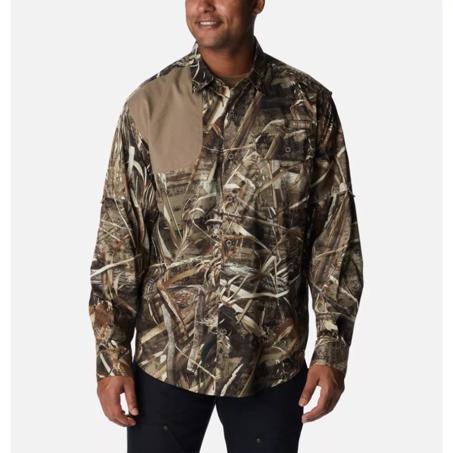 Realtree Max5/Flax Columbia Sale Men's PHG Blood and Guts Shooting Shirt