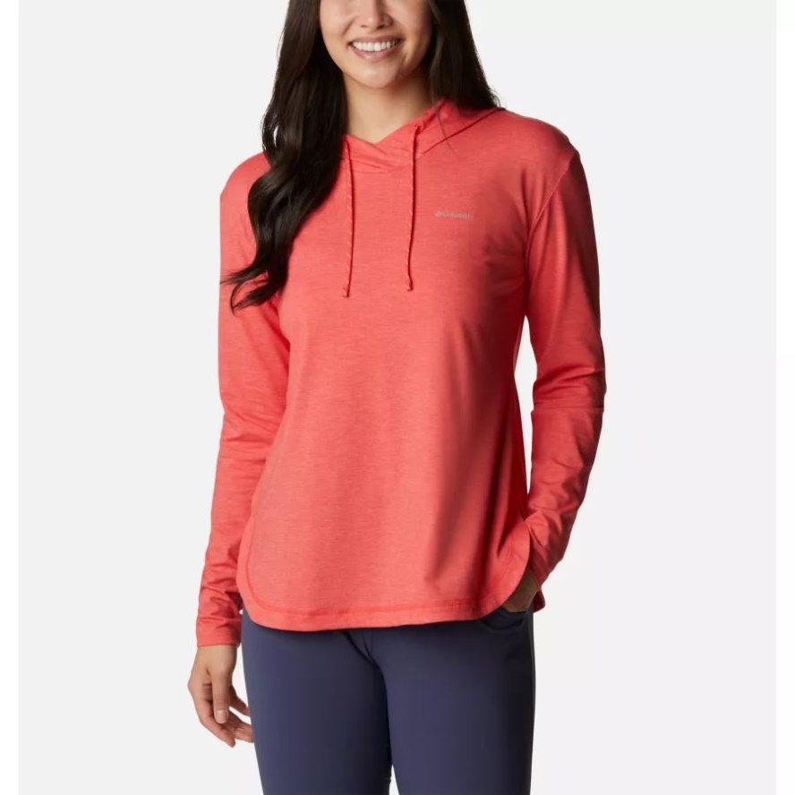 Red Hibiscus Heather Columbia Sale Women's Sun Trek Hooded Pullover