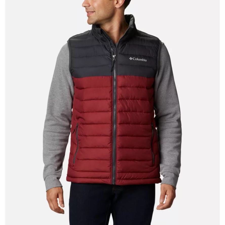 Red Jasper/Shark Men's Powder Lite Vest Big Columbia Sale