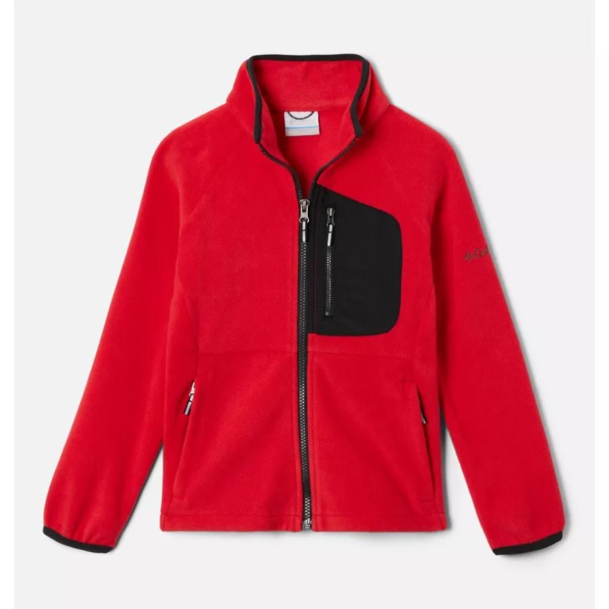 Red Lily/Black Youth Fast Trek III Fleece Jacket Columbia Sale