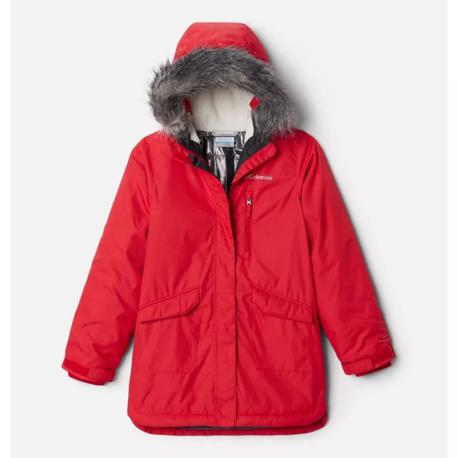 Red Lily Columbia Sale Girls' Suttle Mountain Long Insulated Jacket