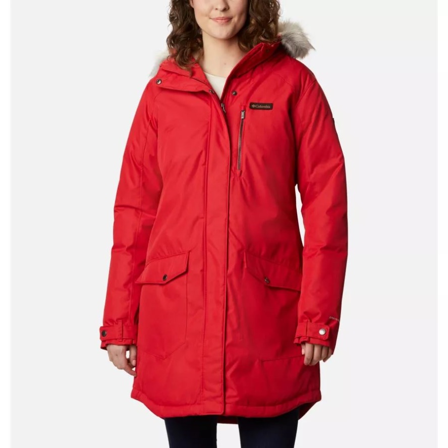 Red Lily Columbia Sale Women's Suttle Mountain Long Insulated Jacket