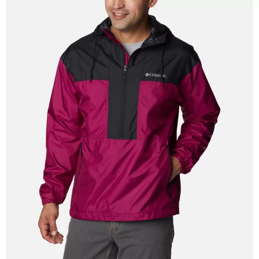 Red Onion/Black Columbia Sale Men's Flash Challenger Anorak Jacket