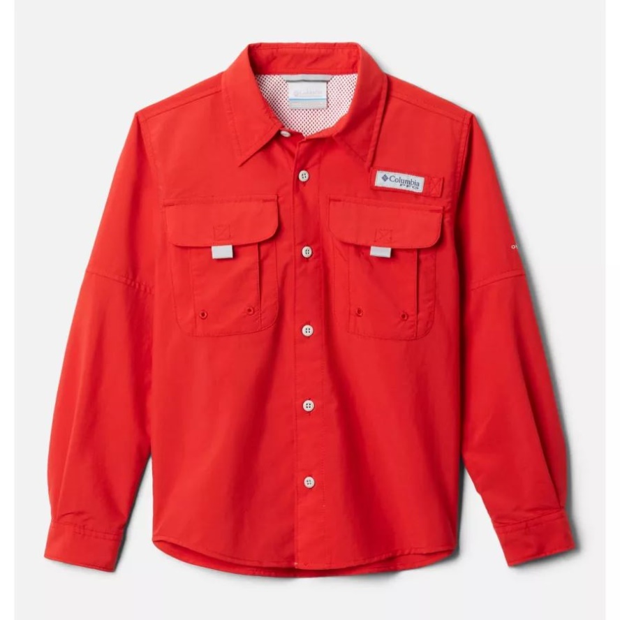 Red Spark Columbia Sale Boys' PFG Bahama Long Sleeve Shirt