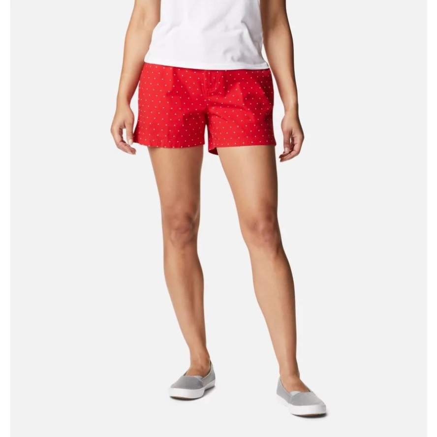 Red Spark Swiss Dot Columbia Sale Women's PFG Bonehead Stretch Shorts